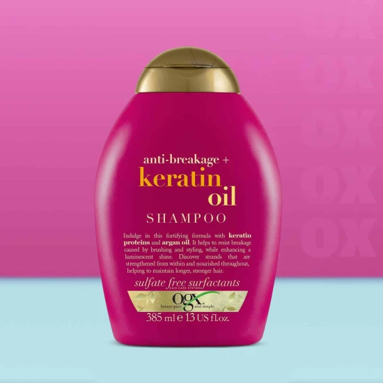 OGX Hair Anti Breakage Keratin Oil Shampoo - 385 ml