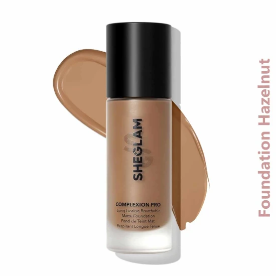 Sheglam Complexion Pro Long Lasting Breathable Matte Foundation-Hazelnut 30ml