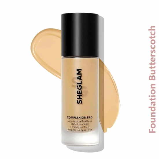 Sheglam Complexion Pro Long Lasting Breathable Matte Foundation-Butterscotch 30ml