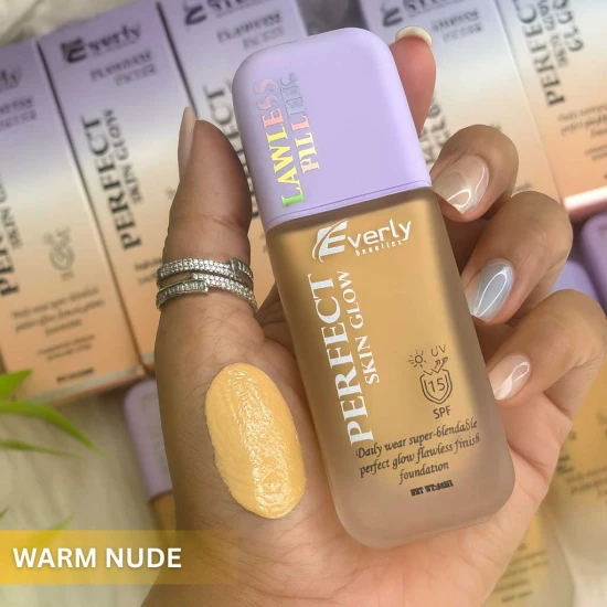 Everly beauties Perfect Skin Glow Foundation SPF15 - WARM NUDE