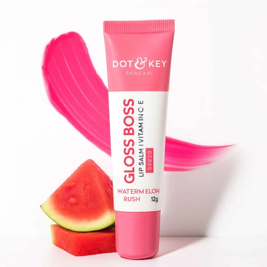 Dot and Key Gloss Boss Vitamin C + E Lip Balm with SPF 30 - Watermelon Rush 12gm