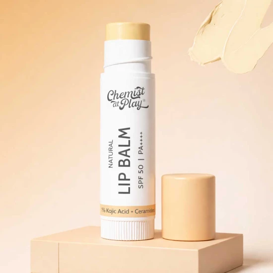 Chemist At Play Natural Lip Balm for Chapped & Pigmented Lips SPF 50 PA+ & Kojic Acid - 4.5 gm