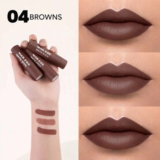 MARS 3 Matte Box Lipsticks Set (Browns-04)
