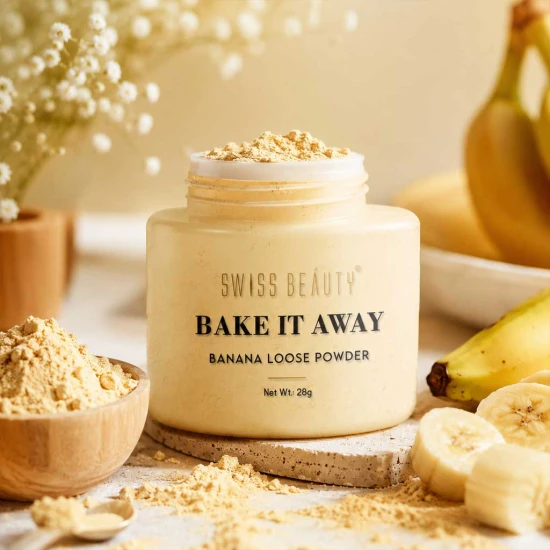 Swiss Beauty Bake It Away Banana Loose Powder: 28gm