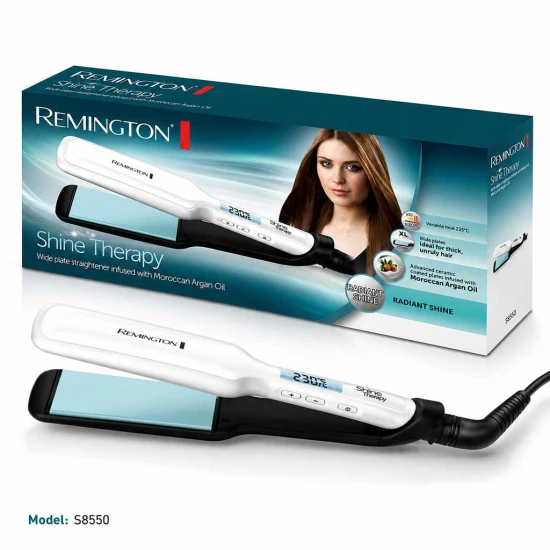 Remington Shine Therapy Wide Plate Straightener S8550