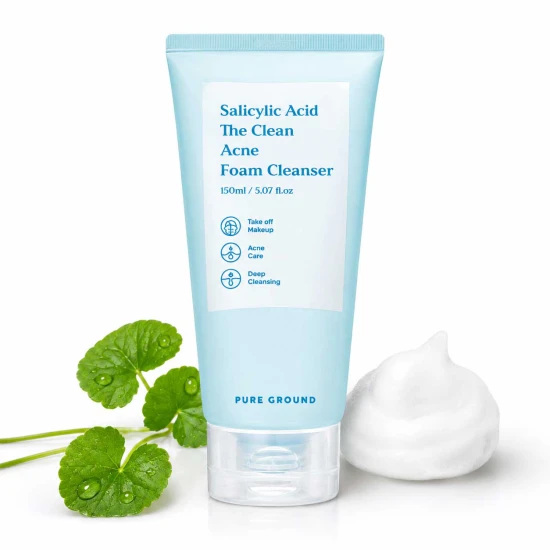 Pure Ground Salicylic Acid The Clean Acne Foam Cleanser 150ml